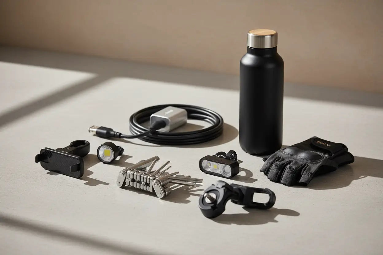 Schwarze isolierte Wasserflasche mit silbernem Deckel für Fahrrad-Fans