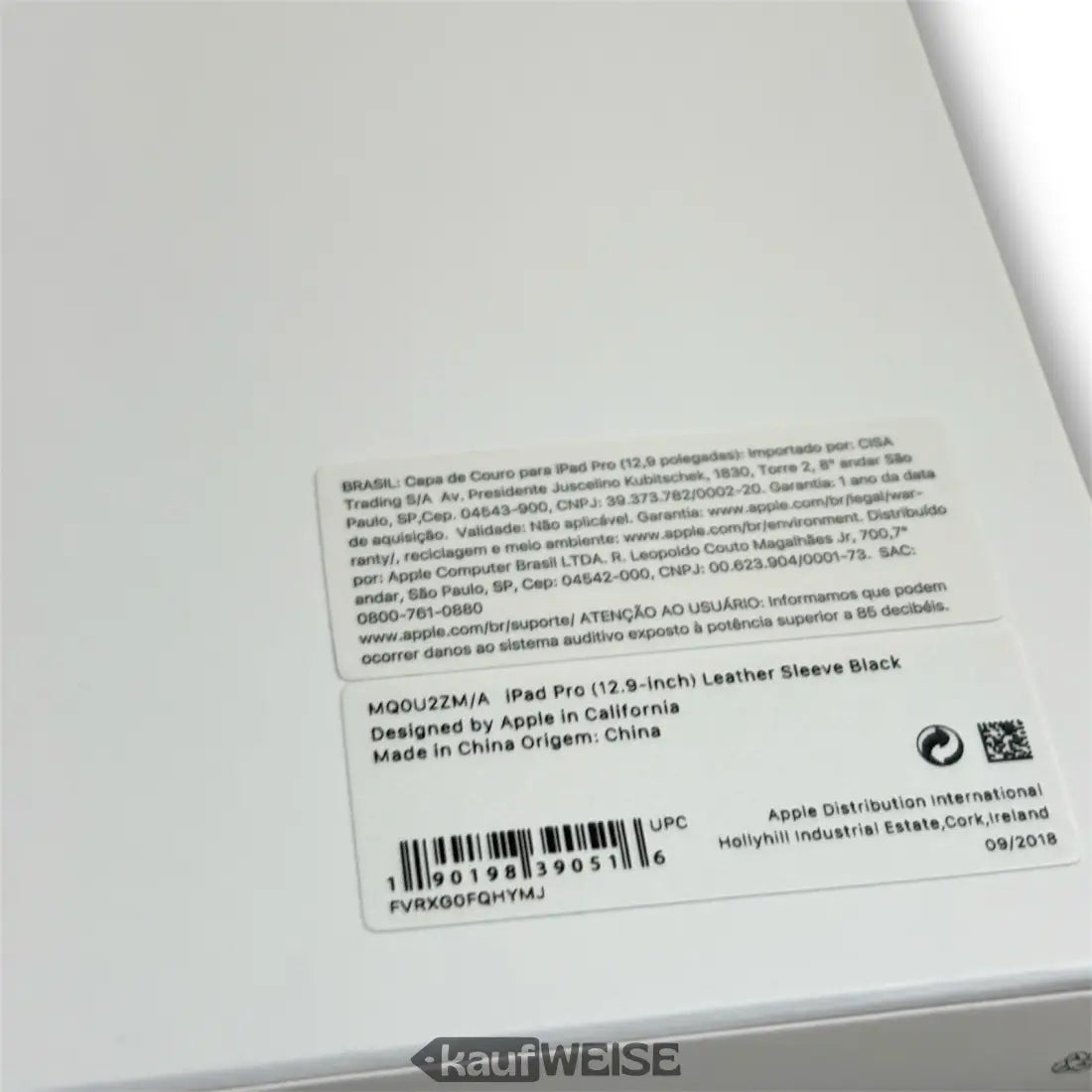 Schwarze Leder-Hülle für iPad Pro 12,9 Zoll von Apple, MQ0U2ZM/A