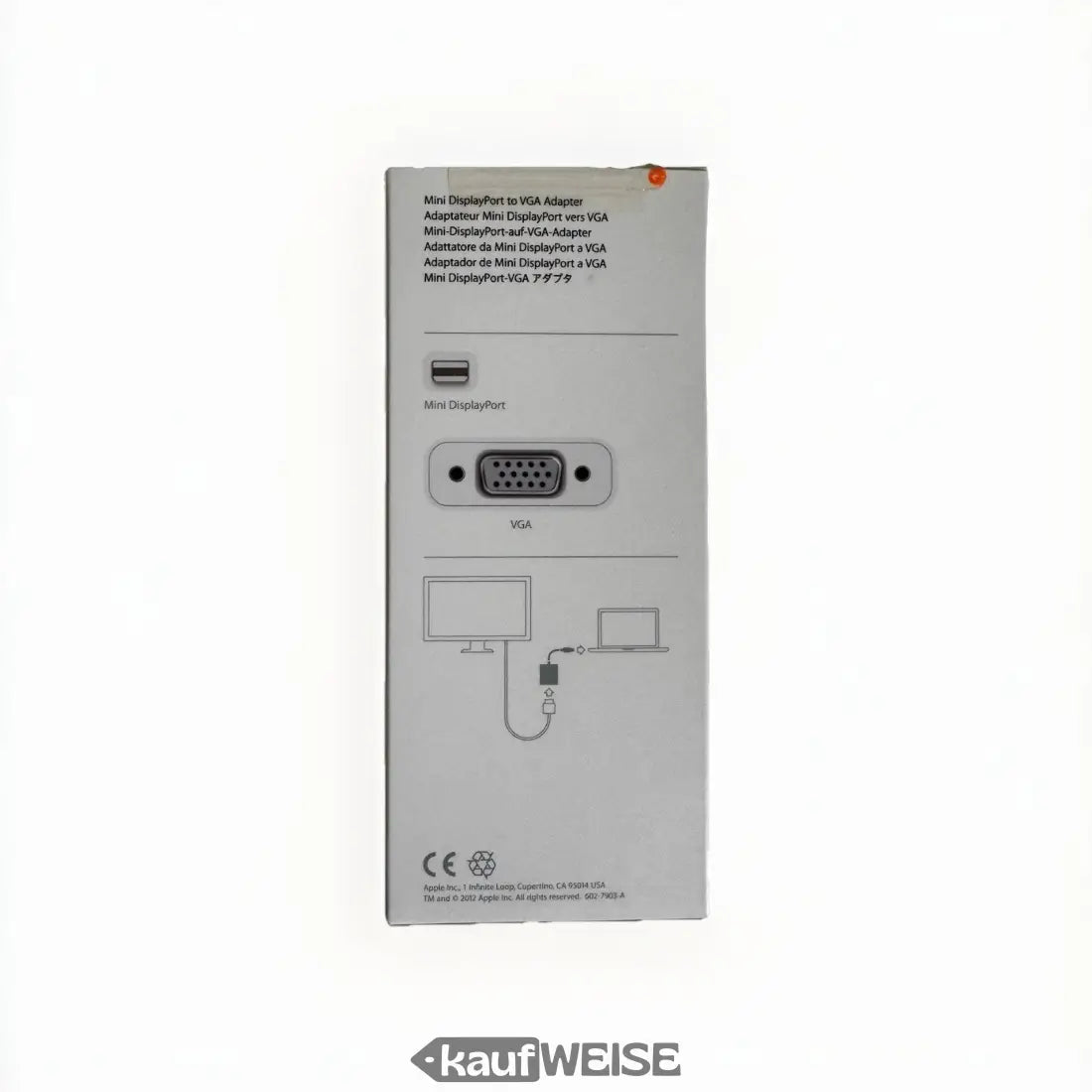 Apple Mini DisplayPort auf VGA Adapter A1307 – Original, Mini DisplayPort zu VGA Adapter