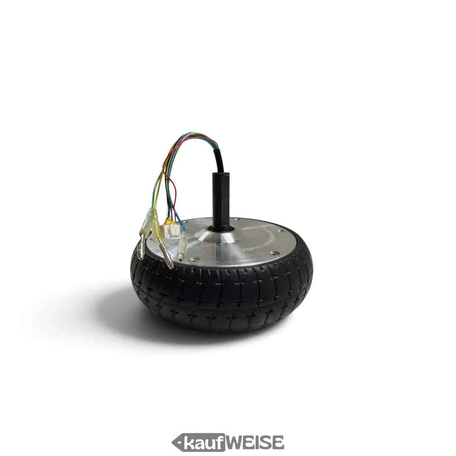 Hoverboard Antriebsrad 6,5 Zoll, Flower-Design, Ansicht schräg von oben mit Kabelpeitsche