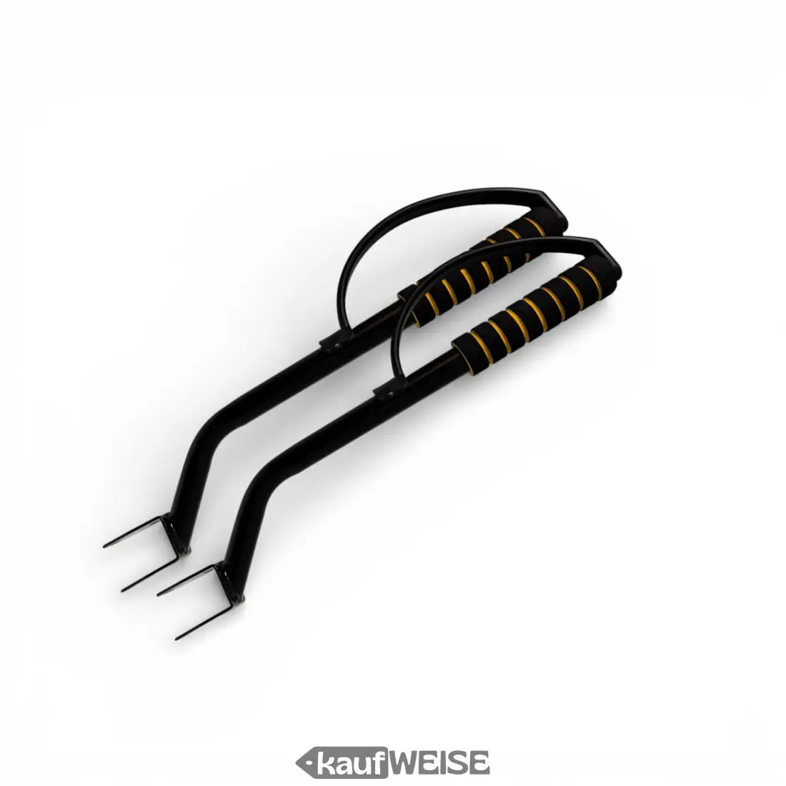 Hoverkart Lenkhebel Set schwarz mit gelben Grifflen, 42cm Metall, 2 Stk