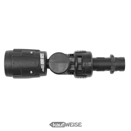 Kärcher VP 145 S Vario Power Jet: schwarzer Wasserdruckregelventil mit silbernen Akzenten