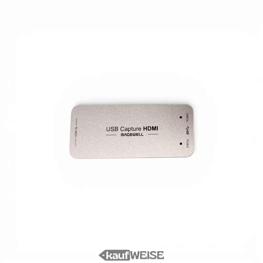 Silberner rechteckiger Magewell USB Capture HDMI Gen 2 Adapter (refurbished)