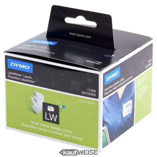 Dymo originalios pavadinimo etiketės 11356 (S0722560) | 300 vnt/ritinys | Skirta LabelWriter 450, 4XL ir daugeliui kitų.
