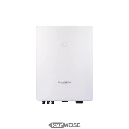 Weiße rechteckige Solarpanel mit schwarzem Text und Anschlüssen für Sungrow 4kW Wechselrichter