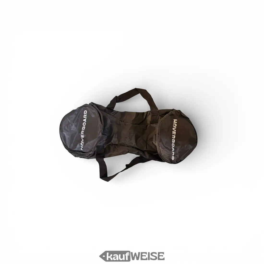 Schwarze Hoverboard-Tragetasche mit weißem Hoverboard-Print an beiden Enden