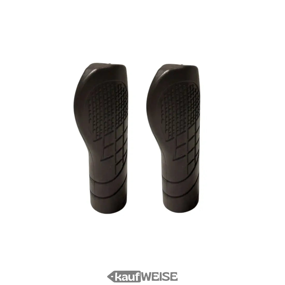 Schwarze Gummi-Fahrradgriffe Volta GTS One mit Rastermuster und Handballenauflage