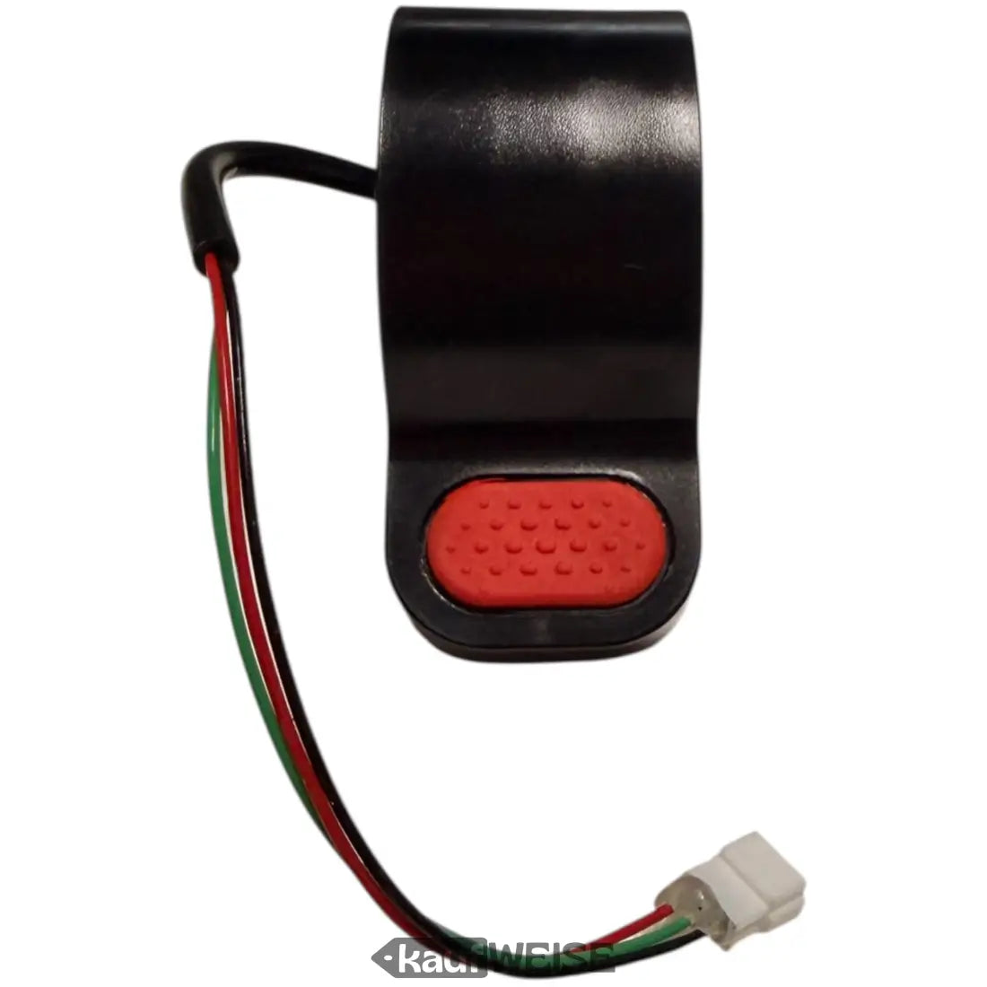 Xiaomi Mi Pro Gashebel Rot mit schwarzem Pedal, rotem Knopf und bunten Kabeln